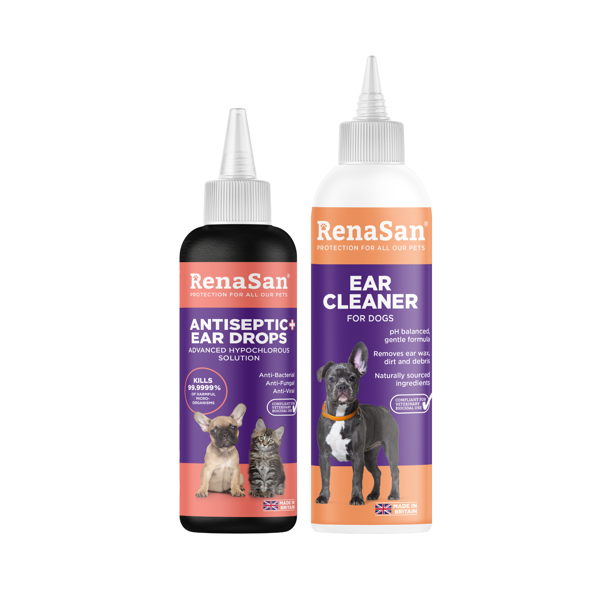 Antiseptic ear top drops for dogs
